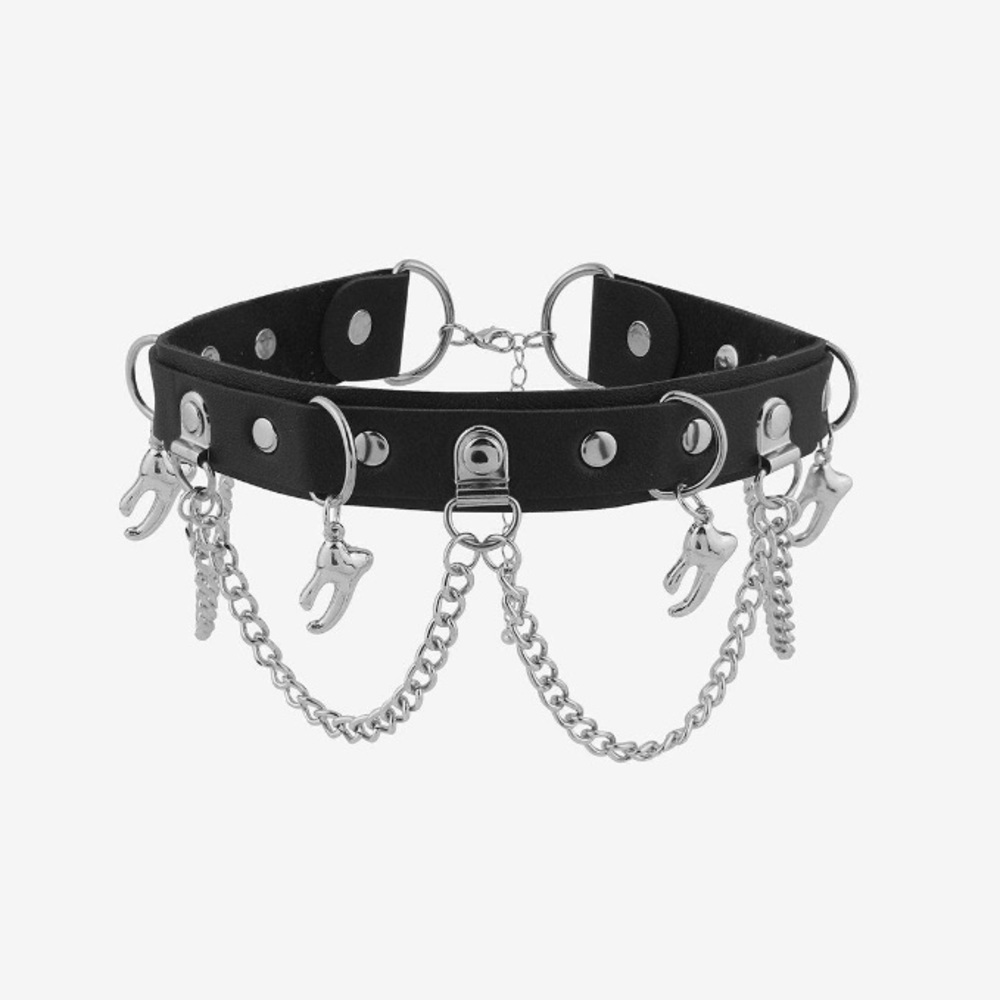 Tooth Chain Choker Hot Topic - Picture 2 of 2